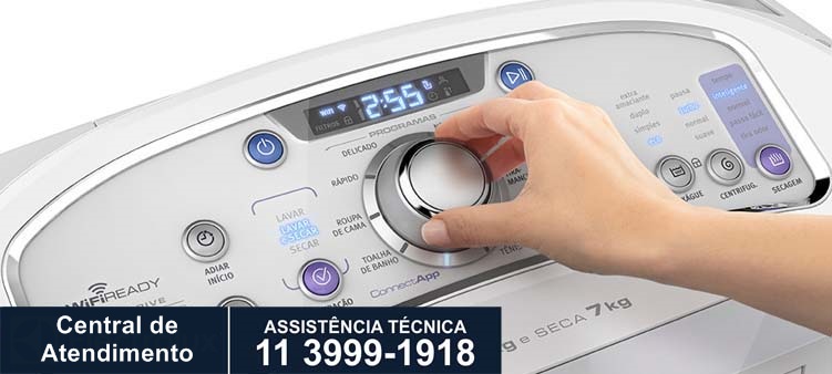 Higienização em lava e seca Electrolux 